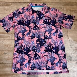 Scales Coral Tropics Golf Shirt